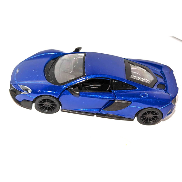 Kinsmart 5" McLaren 675LT Diecast Model Toy Car 1:36 Pull Action- Blue - Picture 3 of 8